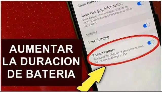 ¿Qué es la opción Proteger batería Samsung? limitar carga batería 85%